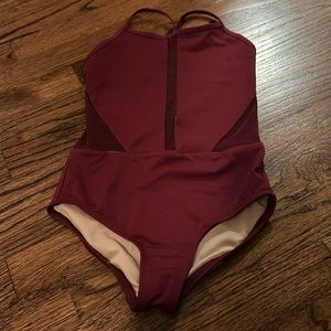 Maroon Girls Dance Leotard Size L
